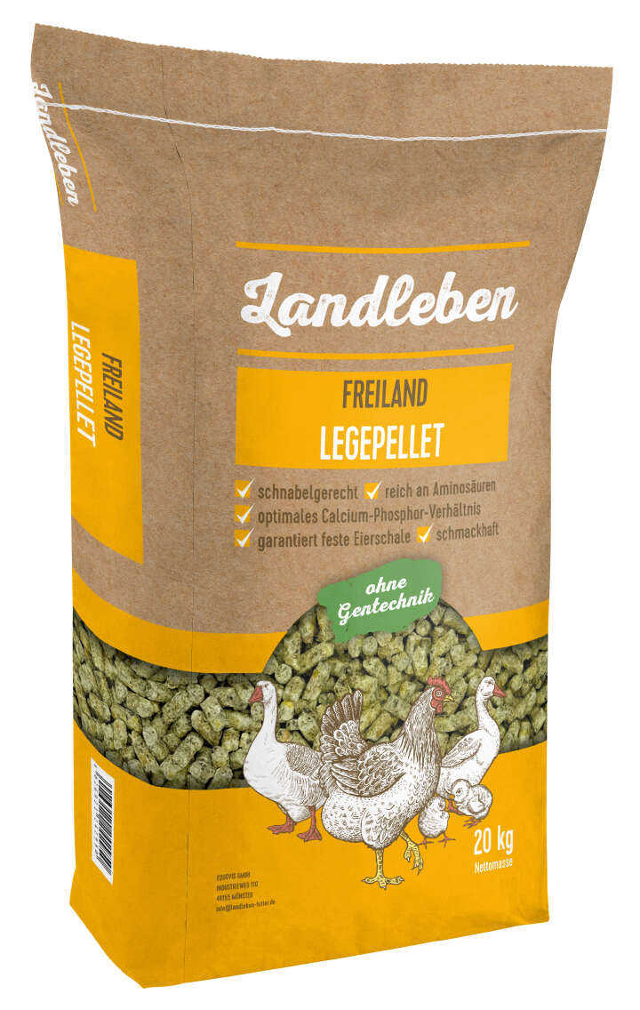 Landleben Freiland Legepellet